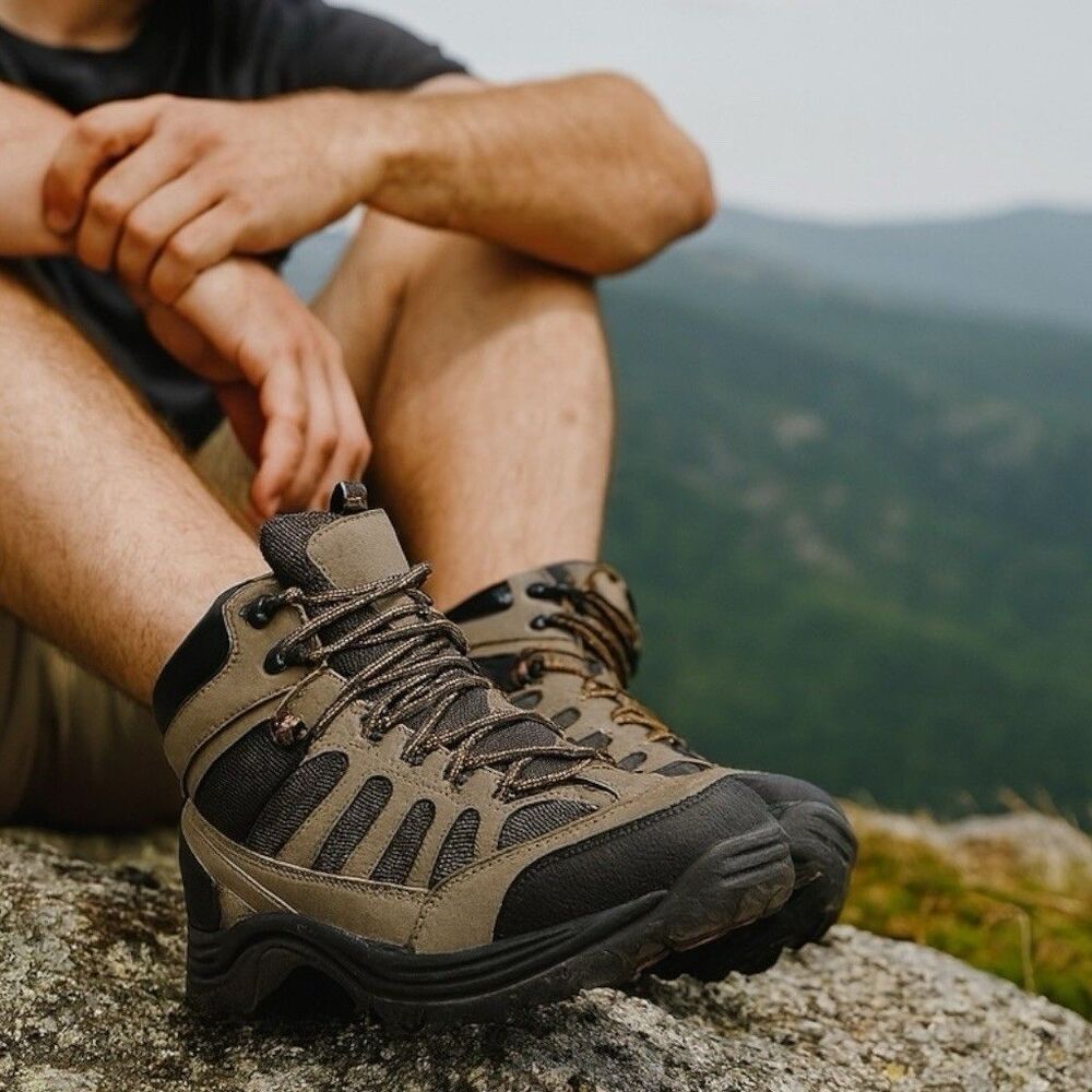 Rugged Outback Boots Mens 9.5 Brown Trail Hiking Waterproof‎ Outdoors Activewear